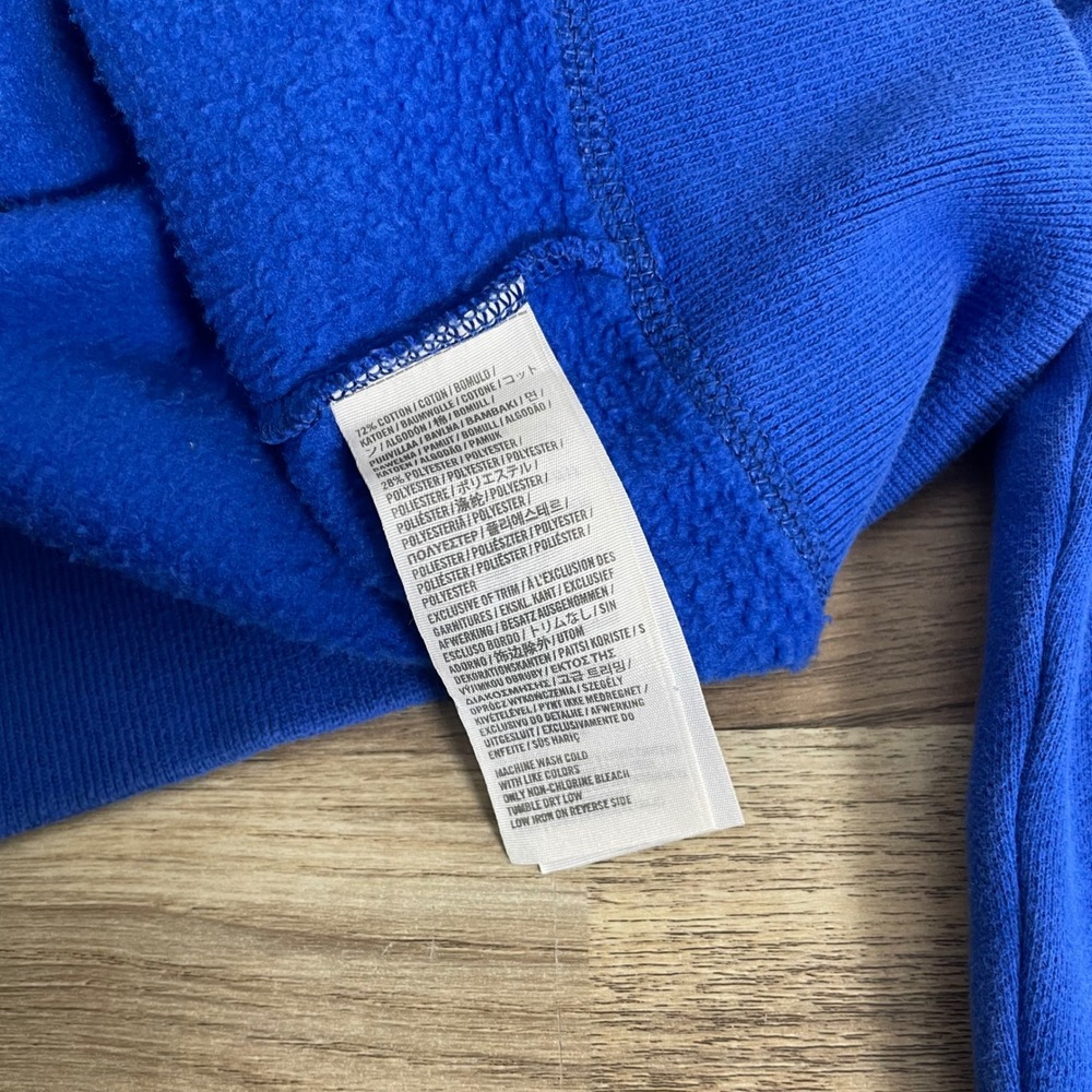 Hollister Cali Logo Full Zip Fleece Hoodie Long Sleeve Mens XL Blue READ - Picture 6 of 8